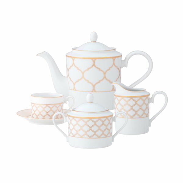 Noritake 17Pcs Tea Set For 6 Person-Eternal Palace Gold
