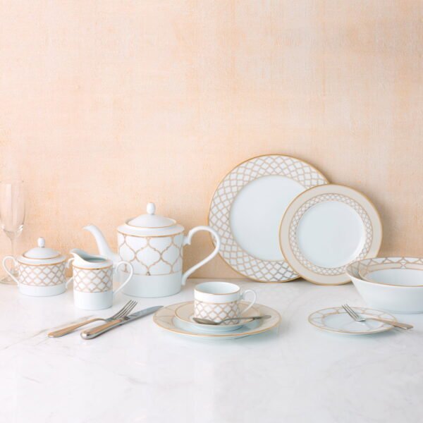 Noritake 47Pcs Dinner & Tea Set For 8 Person-Eternal Palace Gold - Image 8