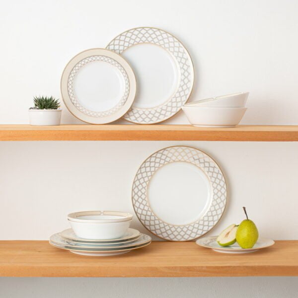 Noritake 20Pcs Dinner & Tea Set For 4 Person (Accent Plate) -Eternal Palace Gold (P020Lk) - Image 3