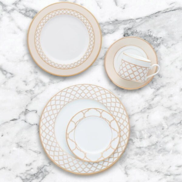 Noritake 47Pcs Dinner & Tea Set For 8 Person-Eternal Palace Gold - Image 10