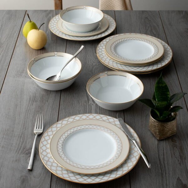 Noritake 47Pcs Dinner & Tea Set For 8 Person-Eternal Palace Gold - Image 7