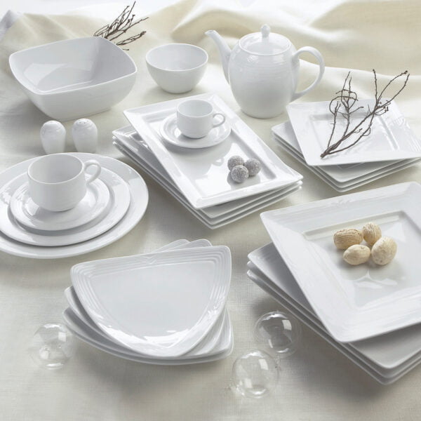 Noritake 20Pcs Dinner Set For 4 Person (Salad Plate) - Arctic White - Image 2
