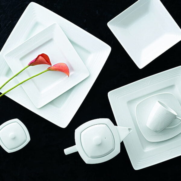 Noritake 20Pcs Dinner Set For 4 Person (Salad Plate) - Arctic White - Image 4