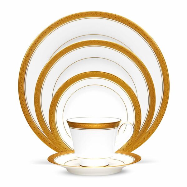 Noritake 96Pcs Dinner &Amp; Tea Set For 12 Persons - Crestwood Gold