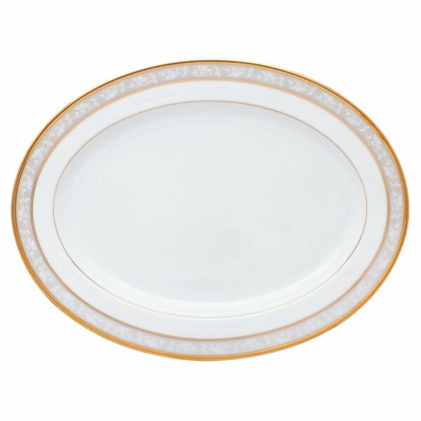 Noritake Oval Platter Lg 16" - Brunswick Gold