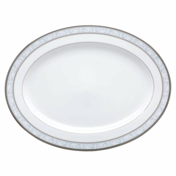 Noritake Oval Platter Lg 16" -Brunswick Platinum