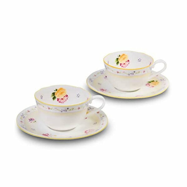 Noritake Cup And Saucer Pair Set - Jeune Fleur