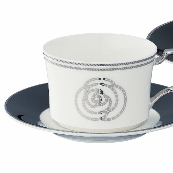 Noritake Cup And Saucer Pair Set 240Cc - Aidan (Black And White) - Image 4
