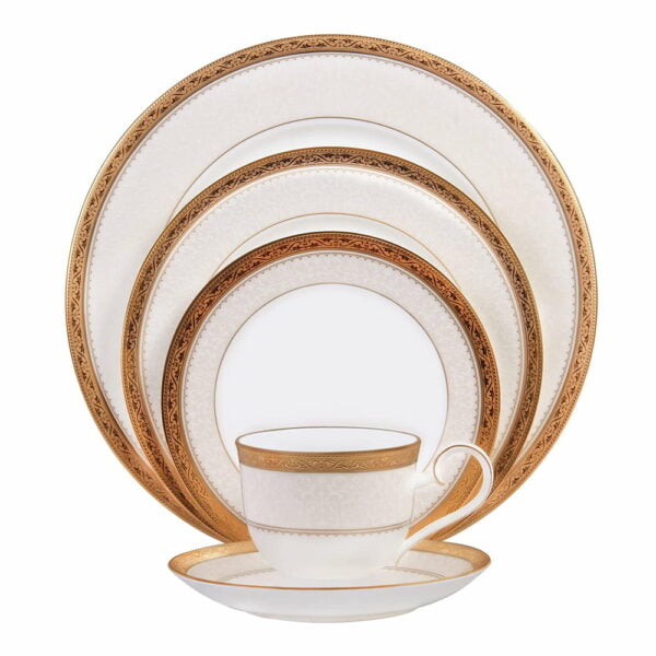 Noritake 96Pcs Dinner &Amp; Tea Set For 12 Persons - Odessa Gold