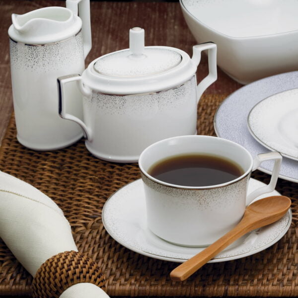 Noritake 47Pcs Dinner & Tea Set For 8 Persons - Alana Platinum - Image 2