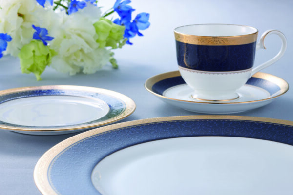 Noritake 96Pcs Dinner &Amp; Tea Set For 12 Persons - Odessa Cobalt Gold - Image 3