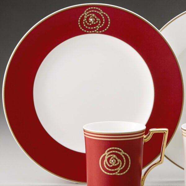 Noritake 5Pcs Couple Breakfast Set- Aidan Gold &Amp; Red - Image 3