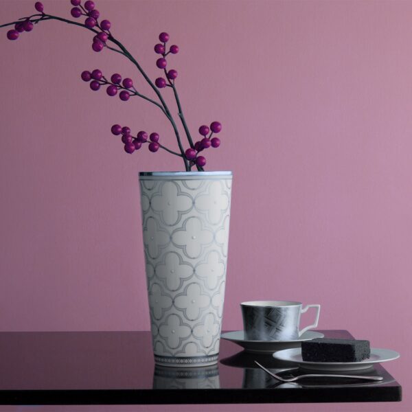 Noritake Round Vase-Trefolio Platinum - Image 2