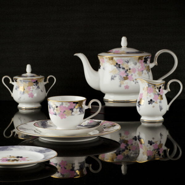 Noritake 47Pcs Dinner & Tea Set For 8 Person - Moonlit Blossoms - Image 3