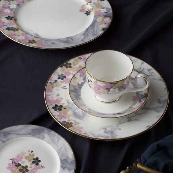 Noritake 47Pcs Dinner & Tea Set For 8 Person - Moonlit Blossoms - Image 5