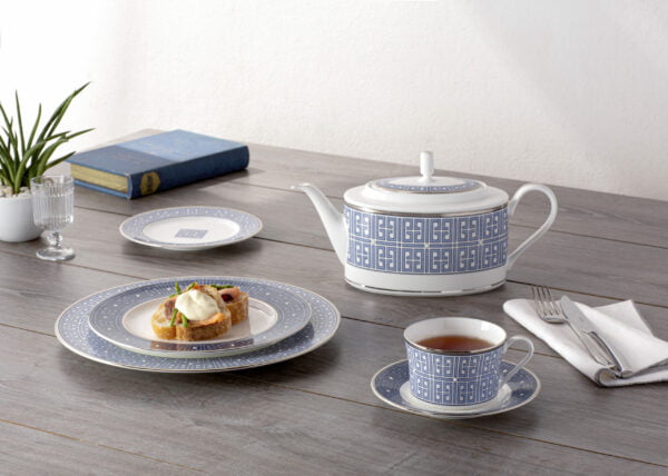 Noritake 47Pcs Dinner & Tea Set For 8 Persons -Infinity Blue - Image 2