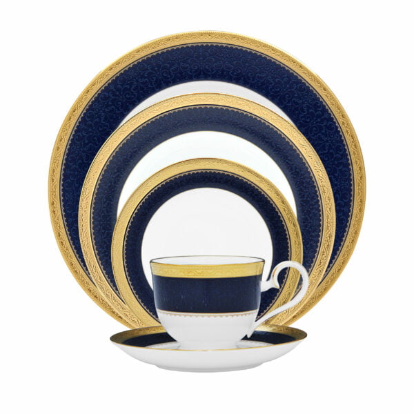 Noritake 96Pcs Dinner &Amp; Tea Set For 12 Persons - Odessa Cobalt Gold
