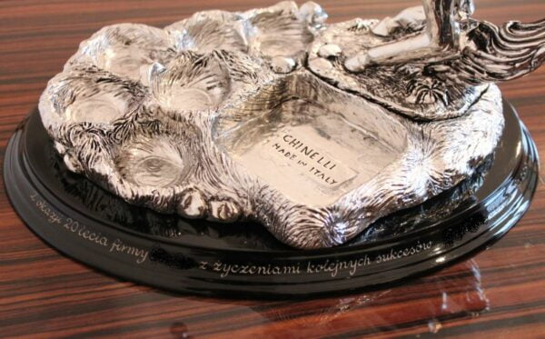 Chinelli "Horse"6 Glasse+Bottle Statue Horseshoes - Image 2