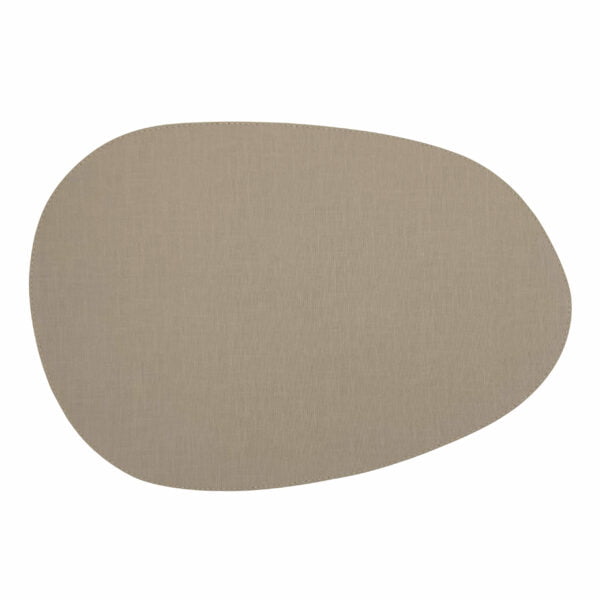 Artemis 2 Colors Placemat Stone Shape - Natural Linen Olive & Anthrazit - Image 2