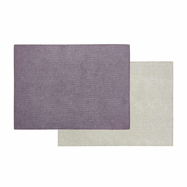 Artemis 2 Colors Placemat Rectangular - Chain Purple/Chain Beige Silvery