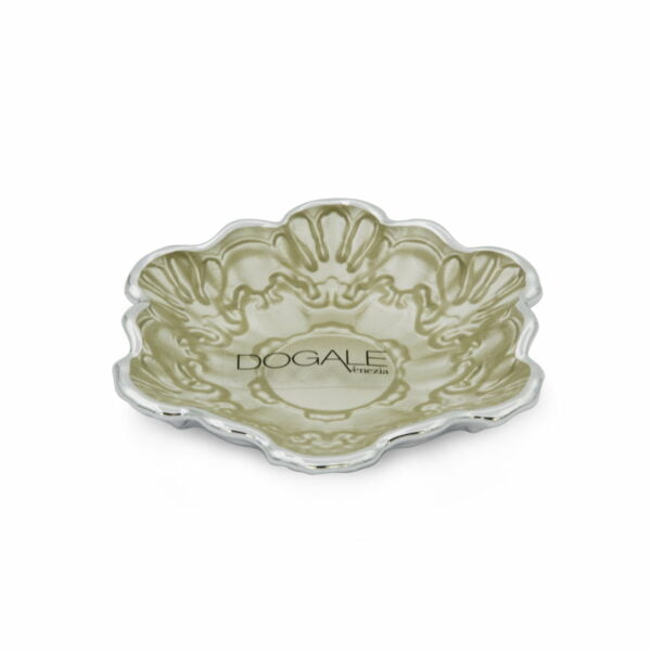 Dogale Beige Shaped Saucer W/Embroidery