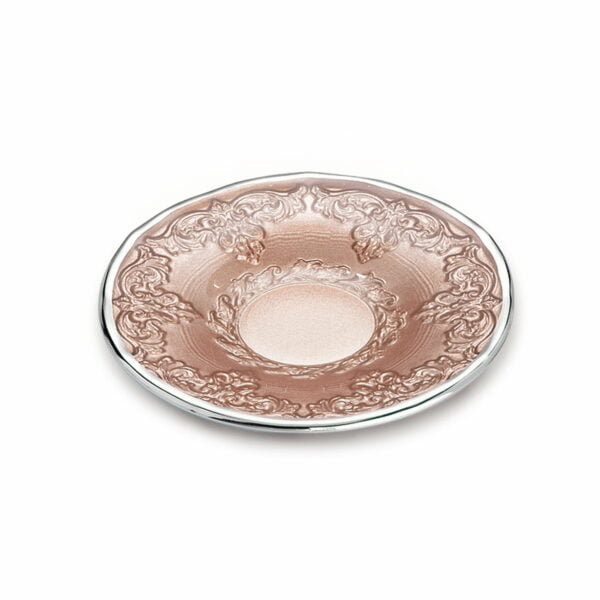 Dogale Pink Plane Embroidery Saucer