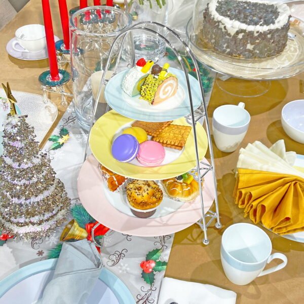 Equinox 3 Tier Cake Stand - Silver Plated - Image 5
