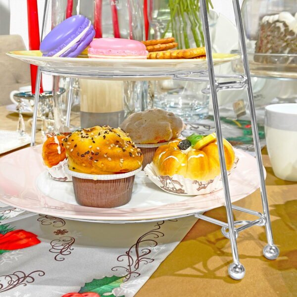 Equinox 3 Tier Cake Stand - Silver Plated - Image 6