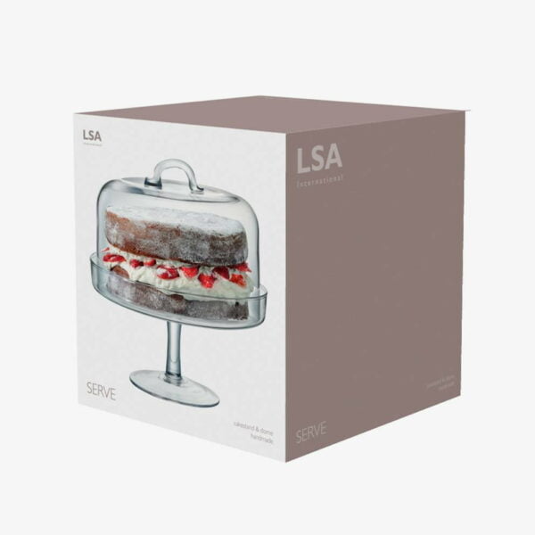 LSA Serve Cakestand & Dome 26.5Cm/25Cm Clear - Image 4