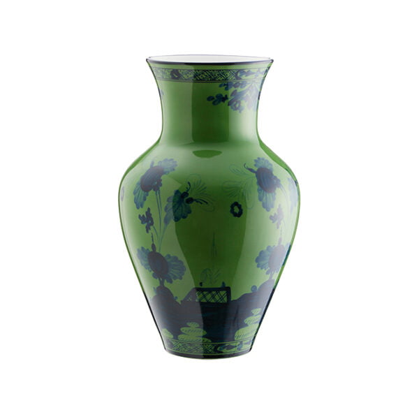 Ginori Ming Vase H Cm 30-Oriente Ita. Malachite