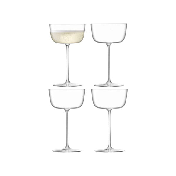 LSA Borough Cocktail Saucer 240Ml Clear X 4
