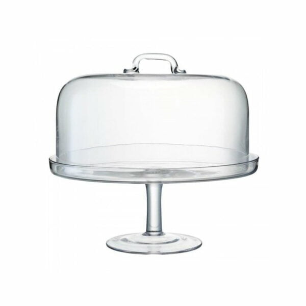 LSA Serve Cake Stand & Dome Ø34.5Cm/Ø32Cm Clear