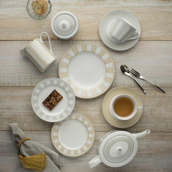 Noritake 47Pcs Dinner & Tea Set For 8 Person- Carnivale Champagne - Image 7
