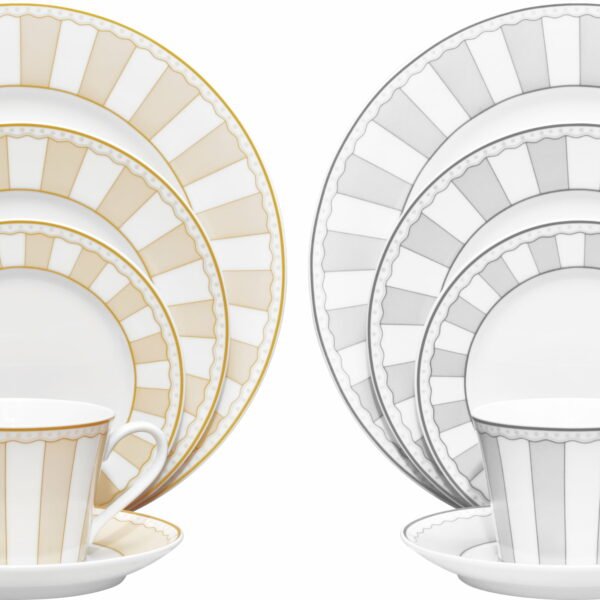 Noritake 47Pcs Dinner & Tea Set For 8 Person- Carnivale Champagne - Image 6