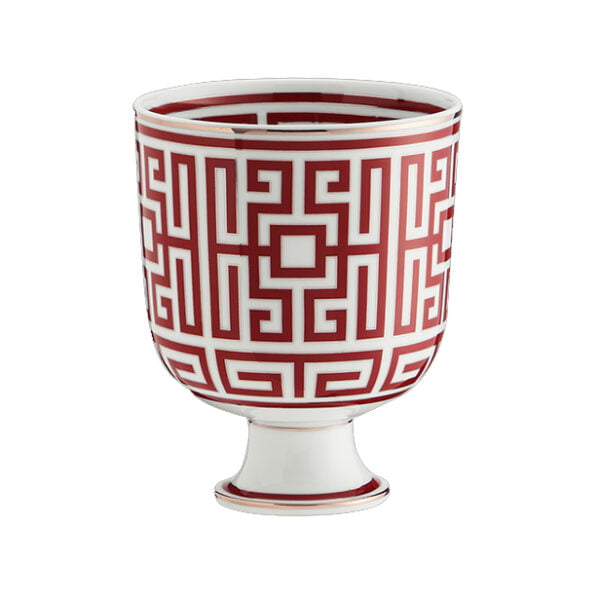 Ginori Cachepot Vase H Cm 19-Labirinto Scarlatto