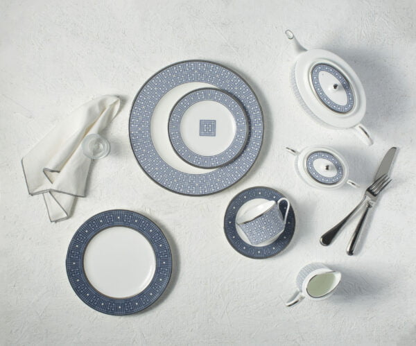 Noritake 47Pcs Dinner & Tea Set For 8 Persons -Infinity Blue - Image 3